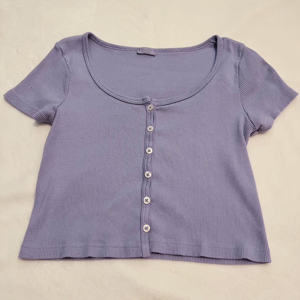 Cropped button up blouse